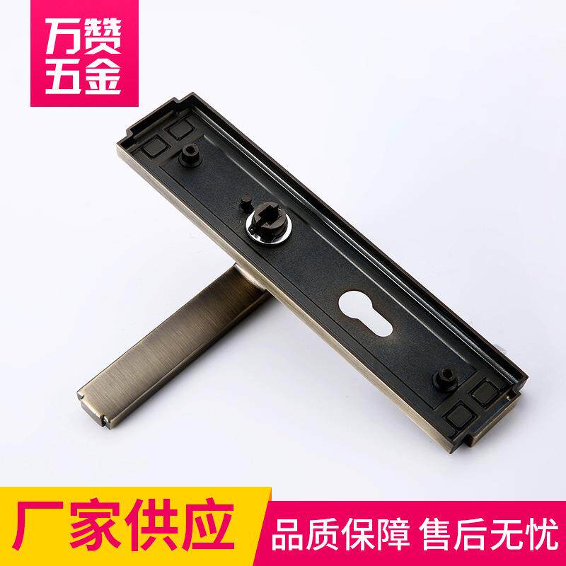 新款直销门锁室内卧室厕所静音 新中式北欧青古铜简约门把手 实木