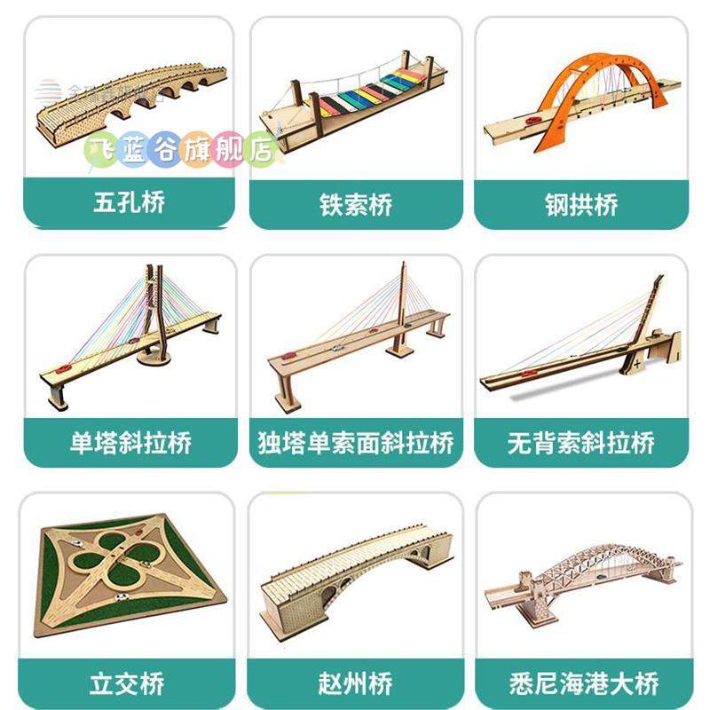 儿童diy桥梁模型玩具手工小学生科技小制作拱桥斜拉桥材料小发明,玩具/童车/益智/积木/模型,科学实验,淘宝优惠券,粉丝福利购,淘宝优惠卷