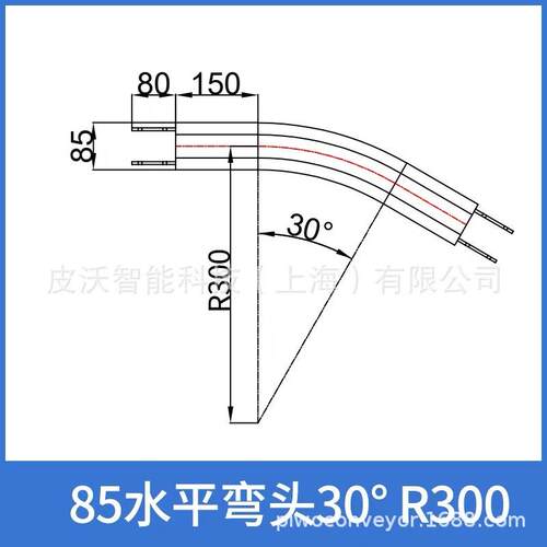 柔性链水平转弯弯头R≥300mm或非标半径设计占地小厂家直销