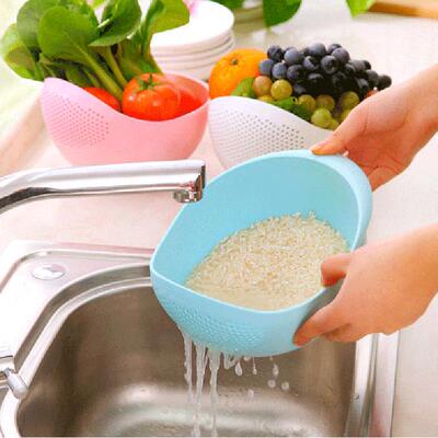 Multifunctional Kitchen Rice Washer and Vegetable Basket wit