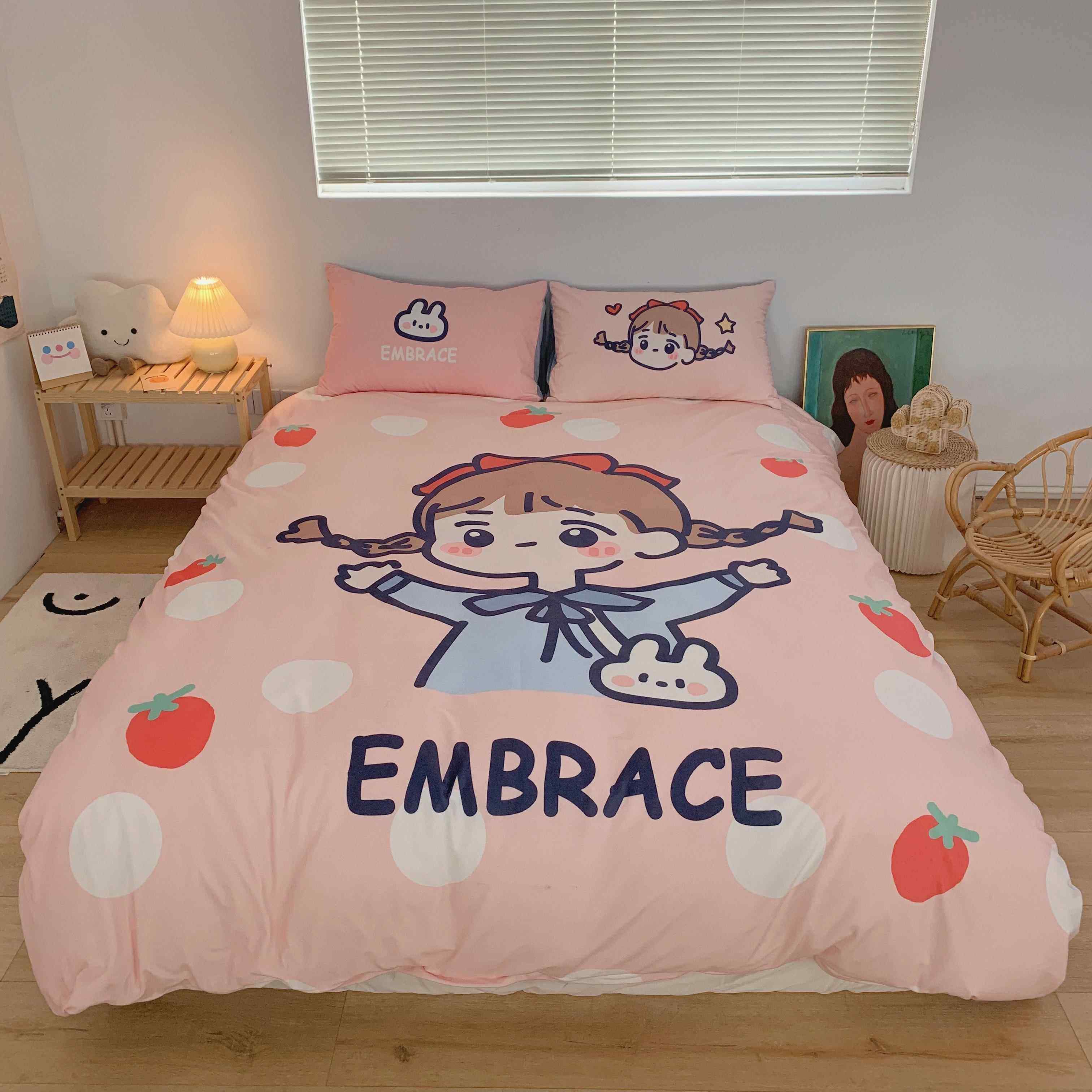 正品机器猫A正宝版哆梦啦蓝胖子卡通牛奶绒宝绒四件套床单被套珊