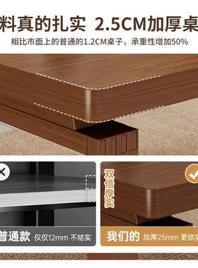 木腿书桌家去客DMS阅厅化大板实桌学生学习写字用桌读长条桌椅电