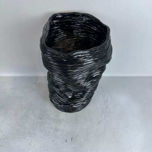 中古风格横纹花瓶简约陶瓷摆件杯子样板房酒店家居店铺软装饰品摆