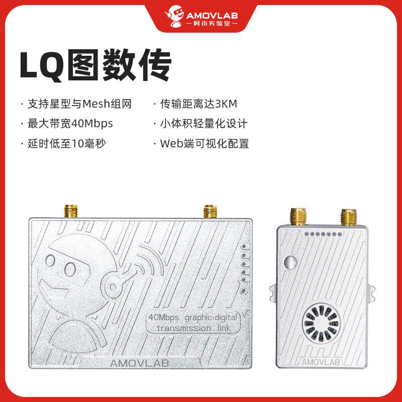 2.4G图传数传模块LQ无人机星型Mesh组网3公里SUBS遥控网路接口低