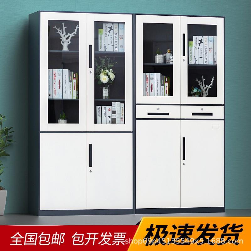 海南柜文件柜铁皮柜钢制财务档案XJB-ZBG-柜资料公灰白套色窄办边