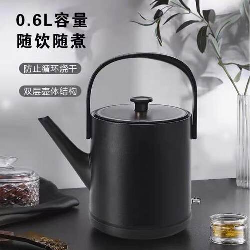 健浩kinhao JK38酒店专业双层不锈钢0.6L长嘴功夫泡茶壶jk37