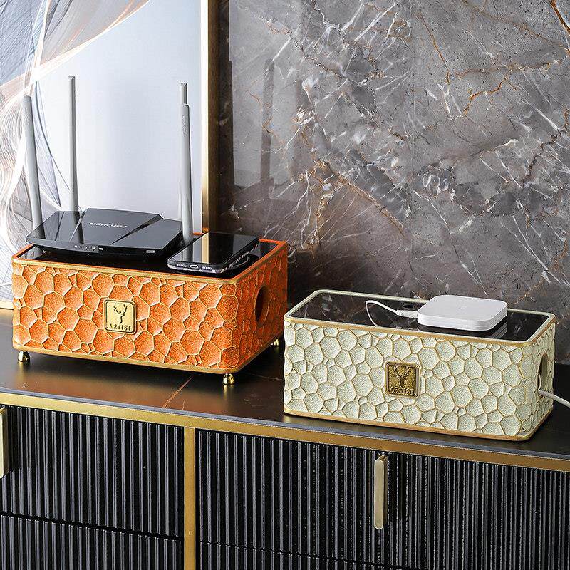 无线 线插排电源线 线理线 线器收纳盒电视柜客厅路由器光猫桌面