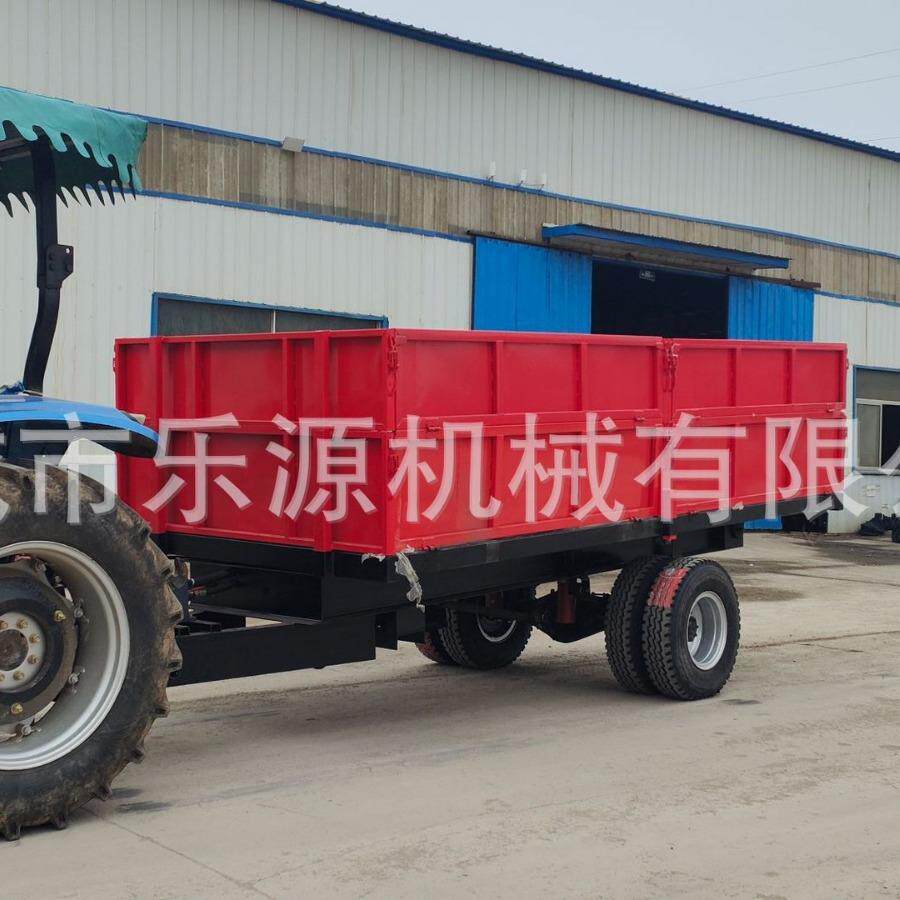 农用拖拉机带的平板车液压后翻自卸的拖车斗运输拖斗拖车厂家