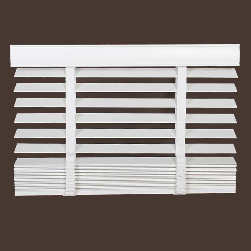 实木百叶窗办公室卧室客厅家用电动卷帘批发中式遮阳窗帘绍兴柯桥