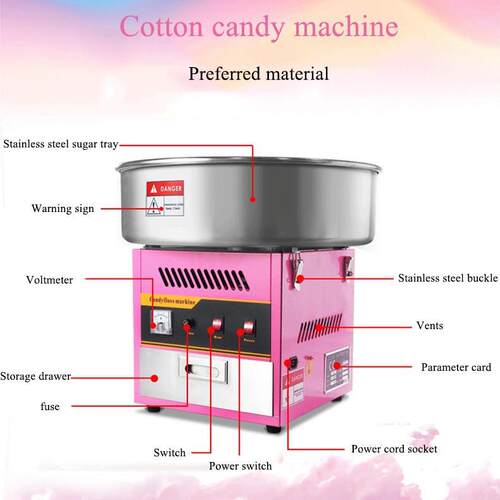 candycottonmachine棉花糖机便利店奶茶店棉花糖机摆摊