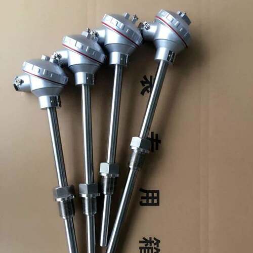 K型热电偶高温接线盒式PT100温度变送器铠装热电偶螺纹连接