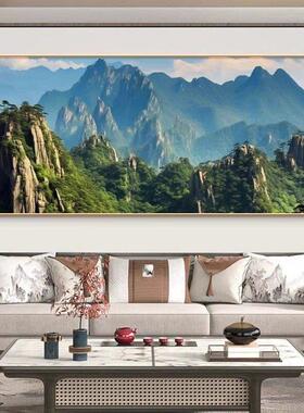 家有靠山背景画客厅沙发背景墙装饰画高档大气办公室壁画2026新款