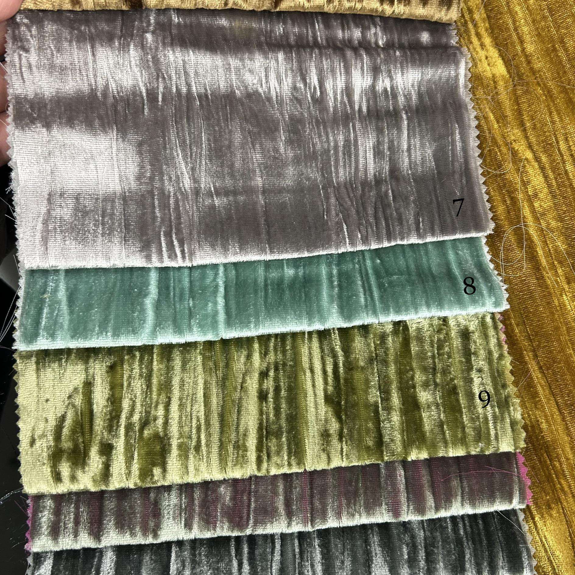 门幅138cm金丝绒绒布压绉面料仿真丝绒压绉绉布服装窗帘抱枕面料