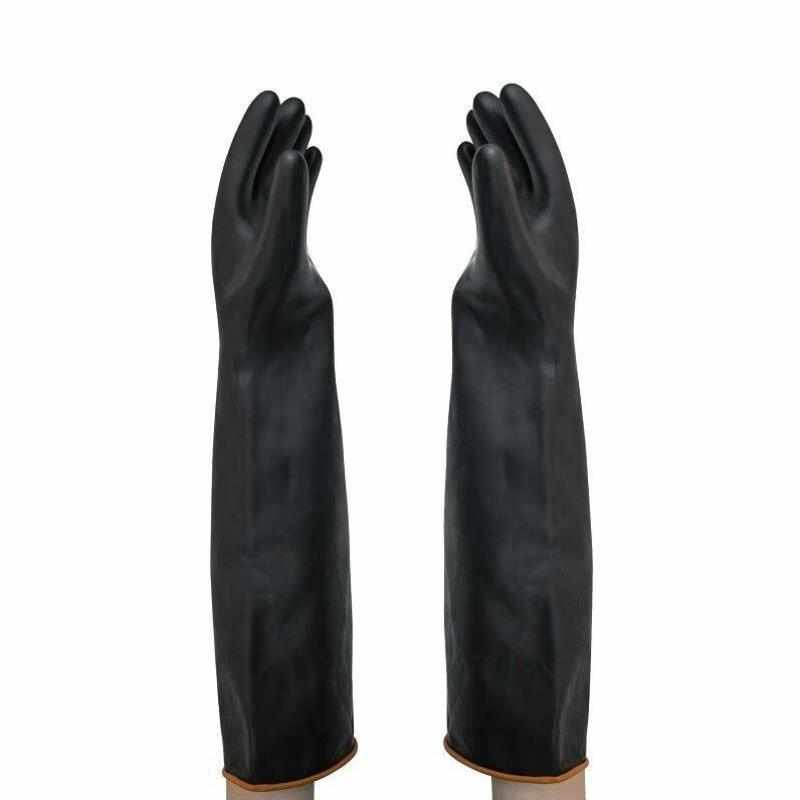 ANDANDA/安丹达耐酸碱天然乳胶手套10369均码黑色55cm1双均码