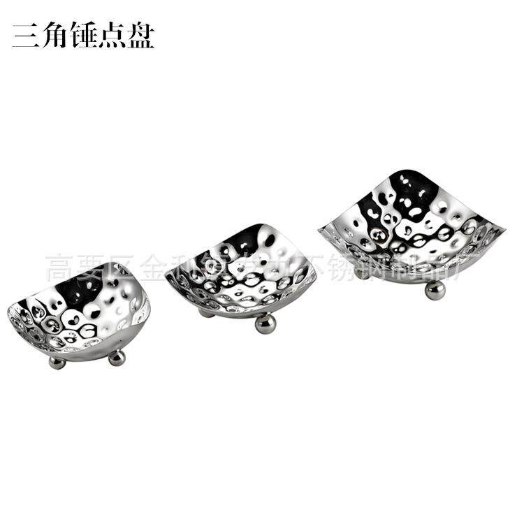 创意时尚果盘锤点三角形小食碗酒店餐厅食物展示盘沙拉碗刺身盘