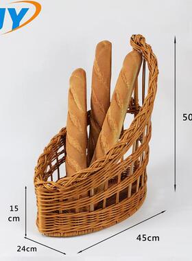 面油包篮仿藤法篮棍法篮式面包筐OT-4188条筐