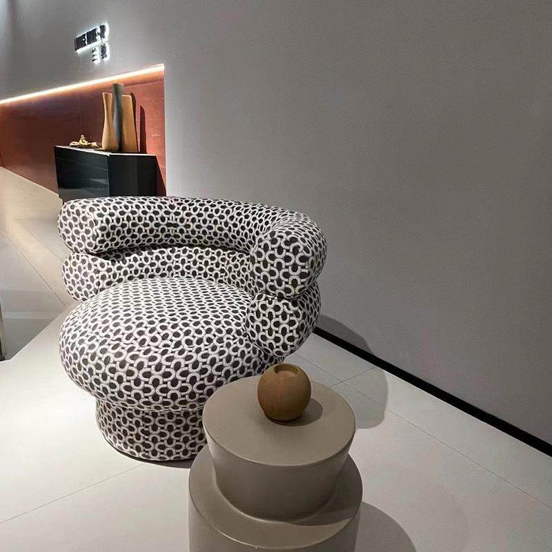 单人沙发椅简约意式极简客厅休闲椅阳台卧室现代布艺洽谈椅设计师