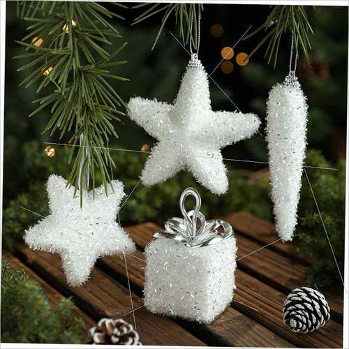 Christmas white foam betrothal bag pendant圣诞树挂件