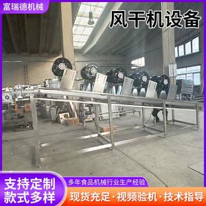 食品供应速度可调强流风干机自动食品包装袋用风干流水线设备
