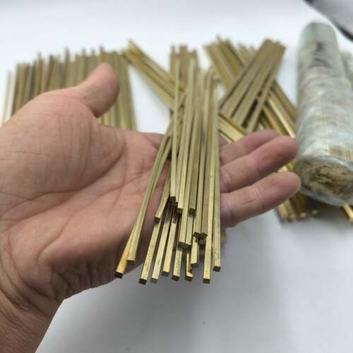 模型模型方铜柱H62四方铜条H65实心铜条矩形黄铜支伸缩杆装饰细方