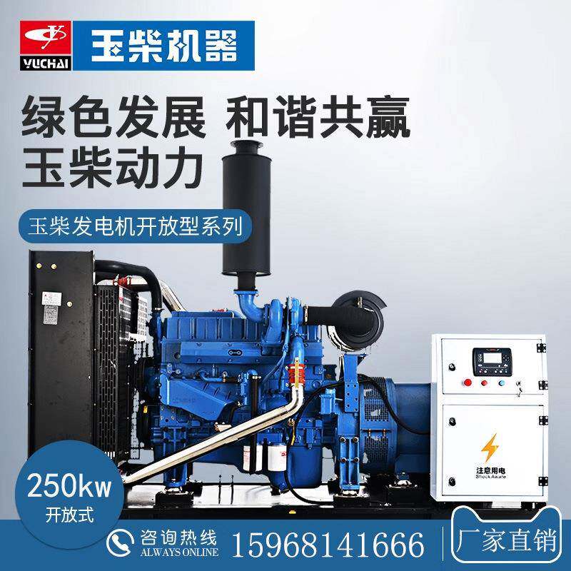 250kw柴油发电机组YC6MK420L-D20千瓦户外工地养殖场