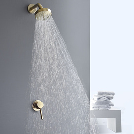 浴场增压大出水洗浴喷头，套装卫浴不锈钢拉丝，银色淋浴喷头莲蓬套装