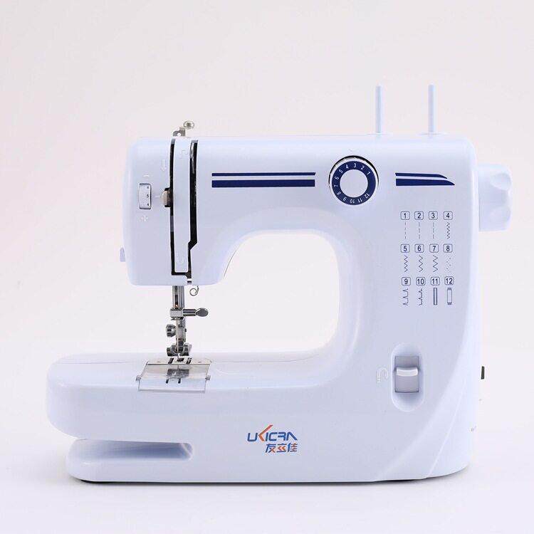 友立佳608A双针缝纫机家用多功能电动台式缝纫机脚踏锁边衣车吃厚