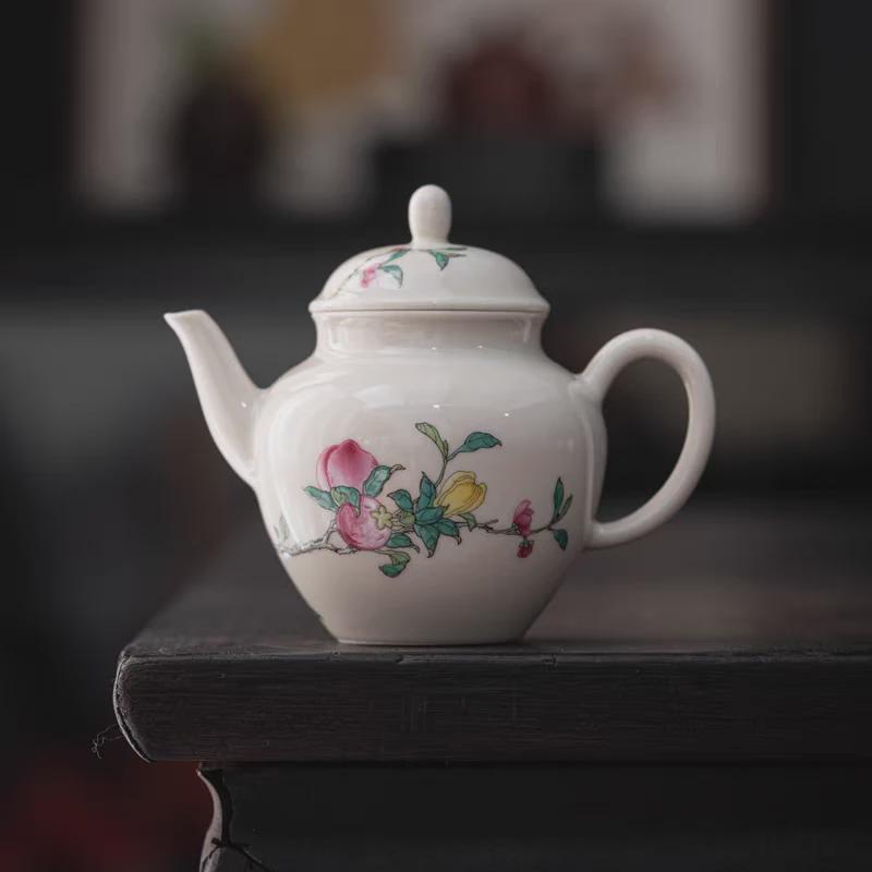 景德拟古 陶瓷小茶壶仿古单壶家用功夫茶具女士中式泡茶小号批发