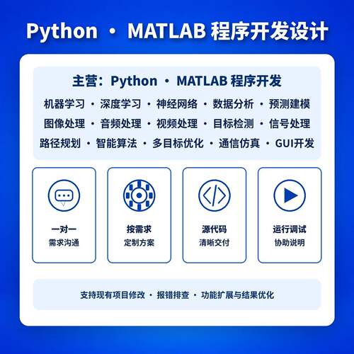 matlab代码帮做程序定制python代编程脚本开发设计算法深度学习