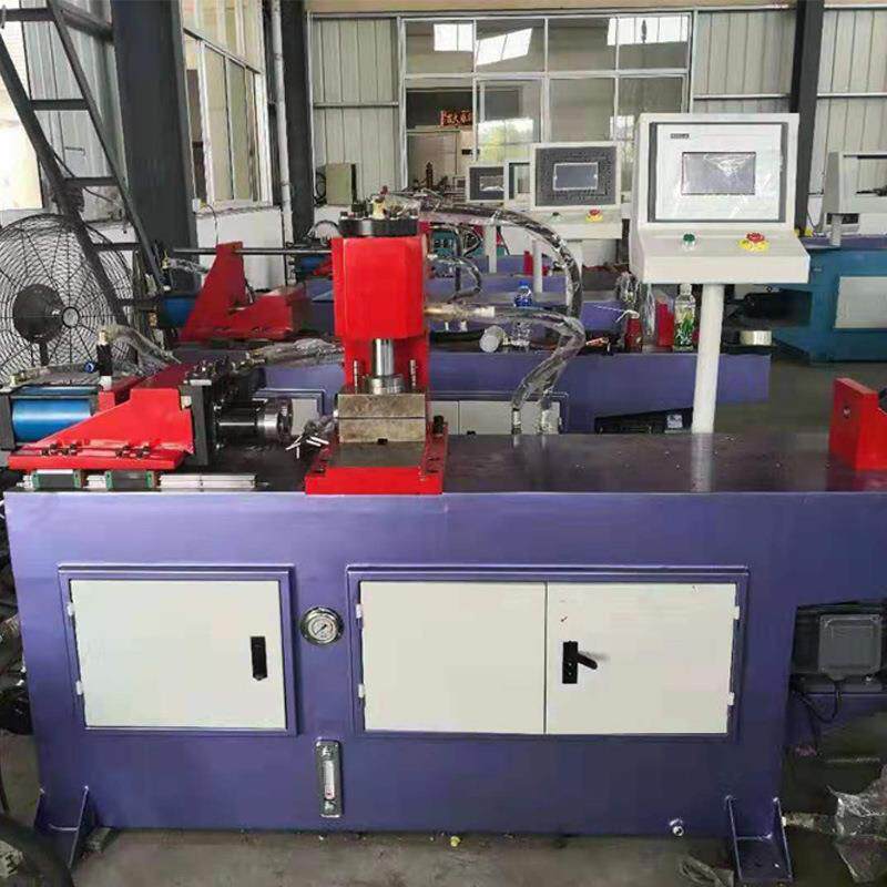 钢管扩大胀管机不锈钢管子圆钢方管全自动数控液压缩管扩口一体机
