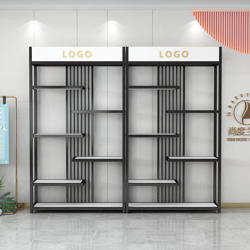 货架展示架置物架落地多层架子商品陈列架轻奢化妆品产品展示柜