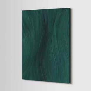 玄关简装饰画极油画现代入户抽象粉色画手绘绿色客厅挂画落地红色