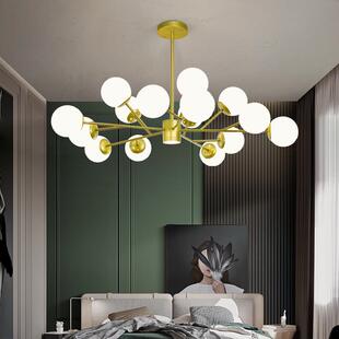 北欧轻奢客厅吊灯现代简约创意魔豆灯主卧室饭厅中山灯具2025新款