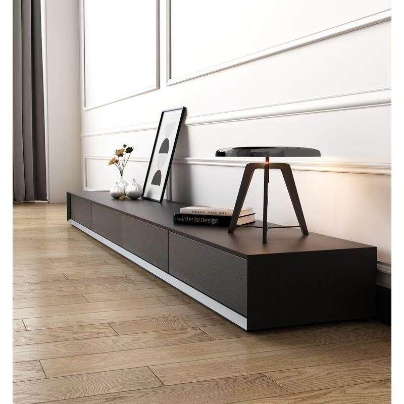 北欧极简胡桃木电视柜茶几简约现代小户型客厅轻奢实木电视柜矮柜