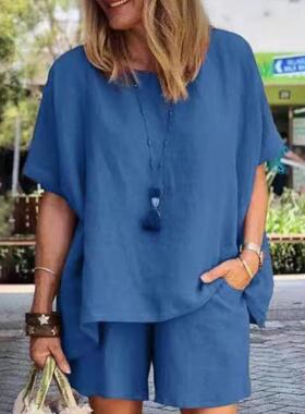 Large Fat Age Reducing Short Sleeve Set 大码胖减龄短袖套装