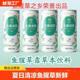 清凉鱼腥草露饮品新鲜折耳根凉茶解暑低糖网红饮料整箱礼盒装草本