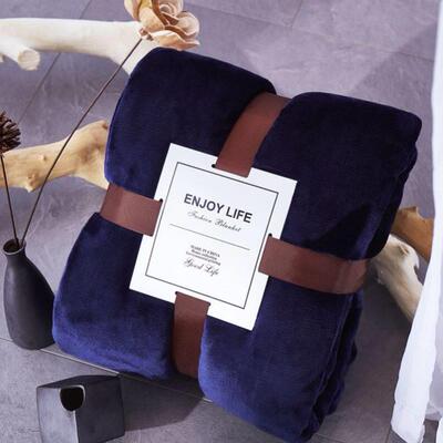Blanket Plain Flannel Thick Coral Fleece Knee Blanket 小毛毯