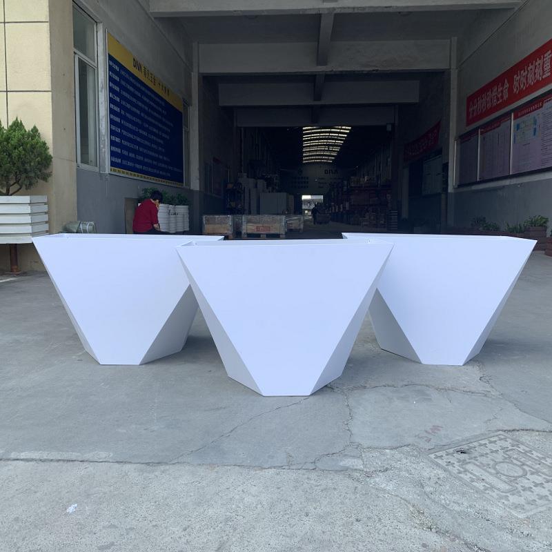 户成品外多形花PVC花箱组合花架边道路隔断庭721院外摆景观花坛槽