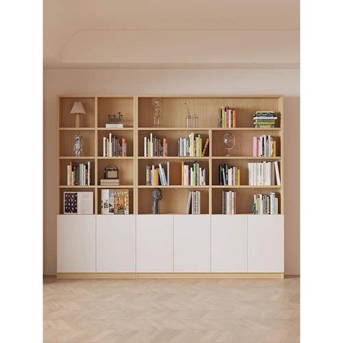 定做柜子简约书柜落地带门书架组合柜夹缝柜飘窗柜收纳储物柜定制