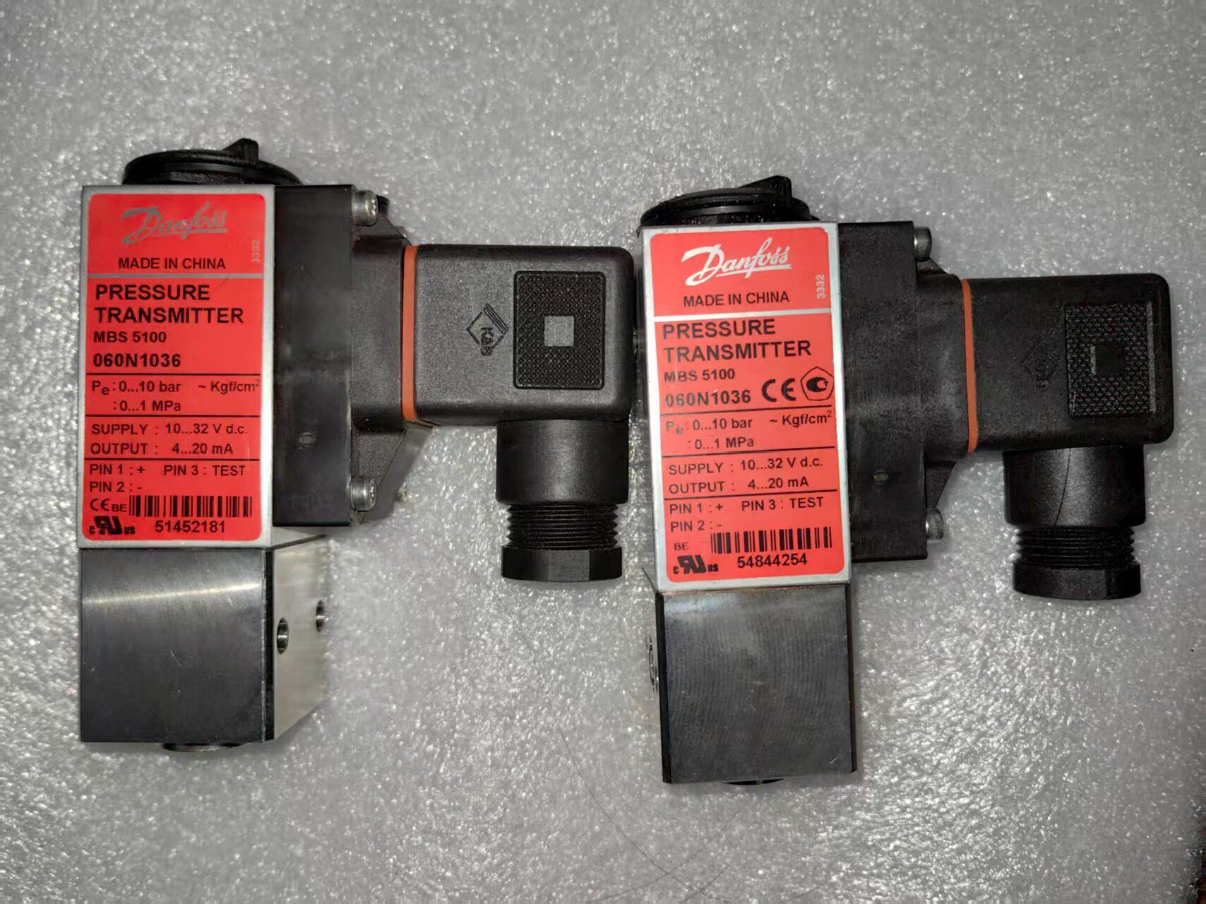 丹佛斯压力传感器MBS 5100，型号060N1036，全新