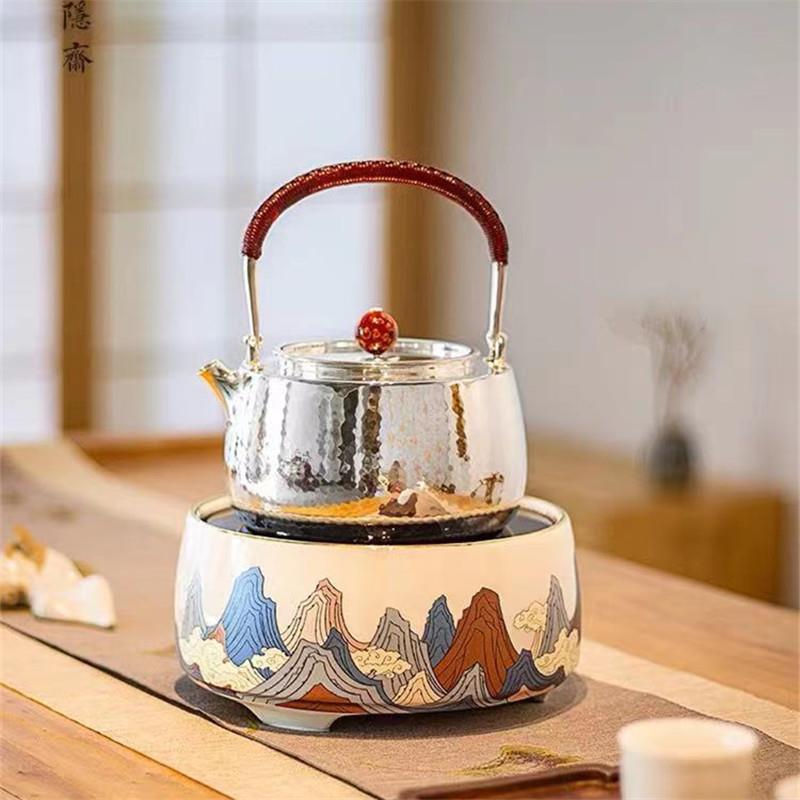 龙隐斋电陶炉静音茶炉烧水煮茶器家用台式铁壶银壶陶壶泡茶具智能