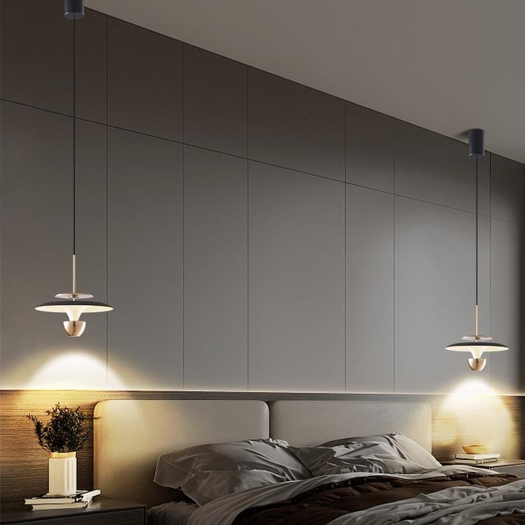 主卧床头吊线灯网红轻奢现代极简创意艺术饭厅卧室新款单个小吊灯