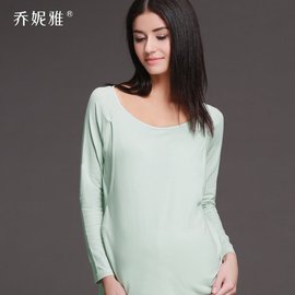 乔妮雅哺乳月子服纯棉针织圆领，侧开口孕妇保暖贴身赔钱降价