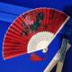 复古中国风女士折叠扇子古典旗袍汉服夏季 便携随身舞蹈走秀红折扇