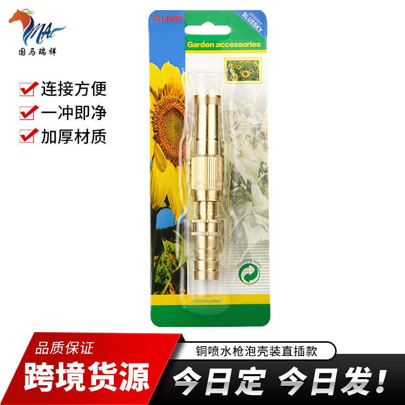 厂家直供跨境爆品纯铜直插型直喷家用洗车高压水枪园林浇花喷头