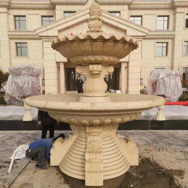 石雕喷泉大理石假山鱼池庭院欧式风水球水钵装饰户外景观园林雕塑