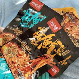 香辣鱿鱼丝零食铁板鱿鱼须麻辣小吃熟食即 100包 新湘川香 特价