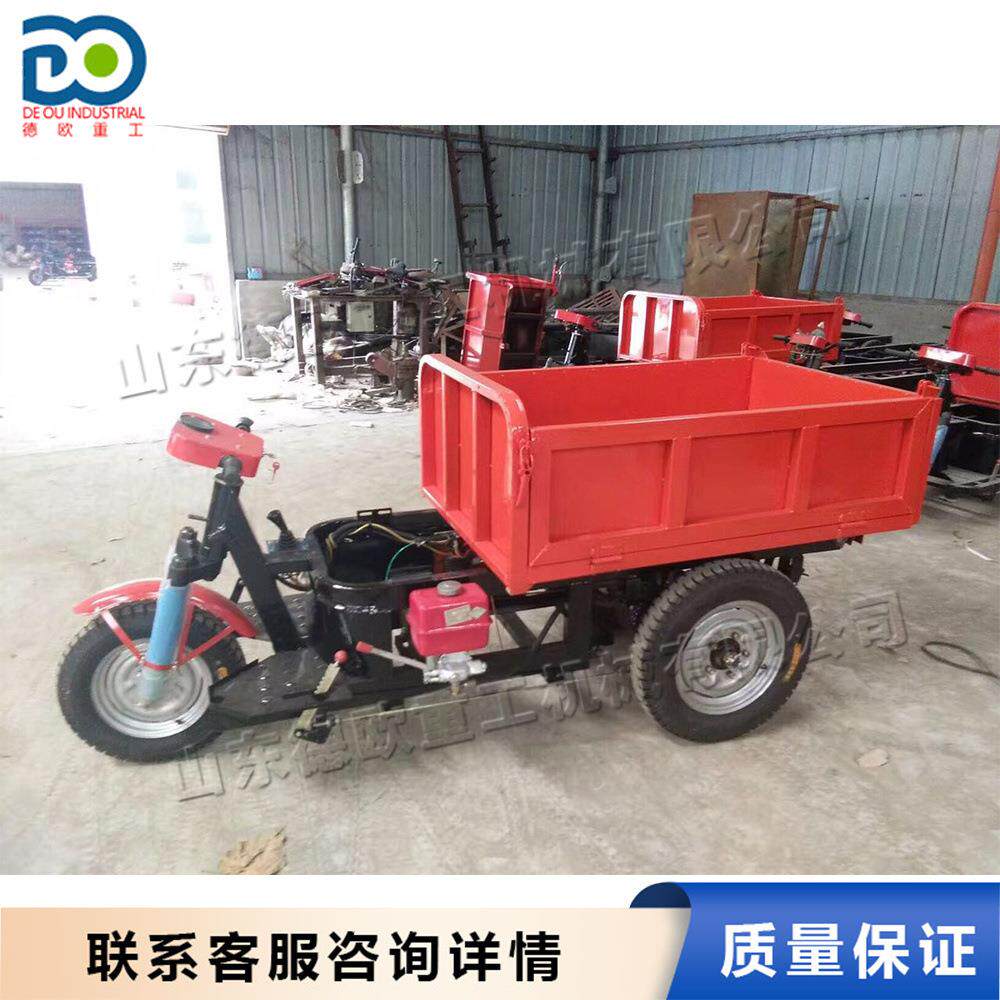 载重一吨工程电动三轮车砖厂矿石货车拉砖小型农用运肥自卸车