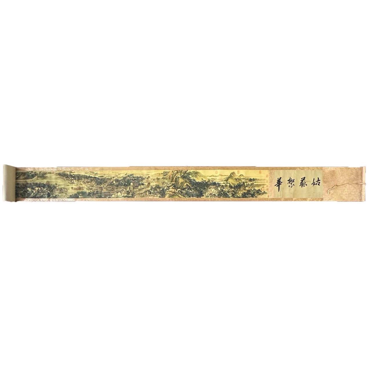 厂家直销精品十米长卷各种名人名画仿古山水花鸟人物收藏送礼