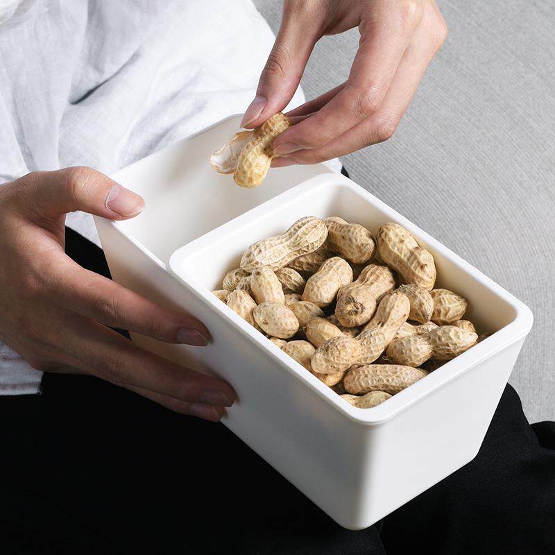 日系懒人嗑瓜子双层收纳盘客厅水果盘家用糖果盒创意零食果盘